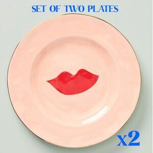 Clare V. x Anthropologie Maisonette Dessert Plate Set of 2 Rare Collectible Gift
